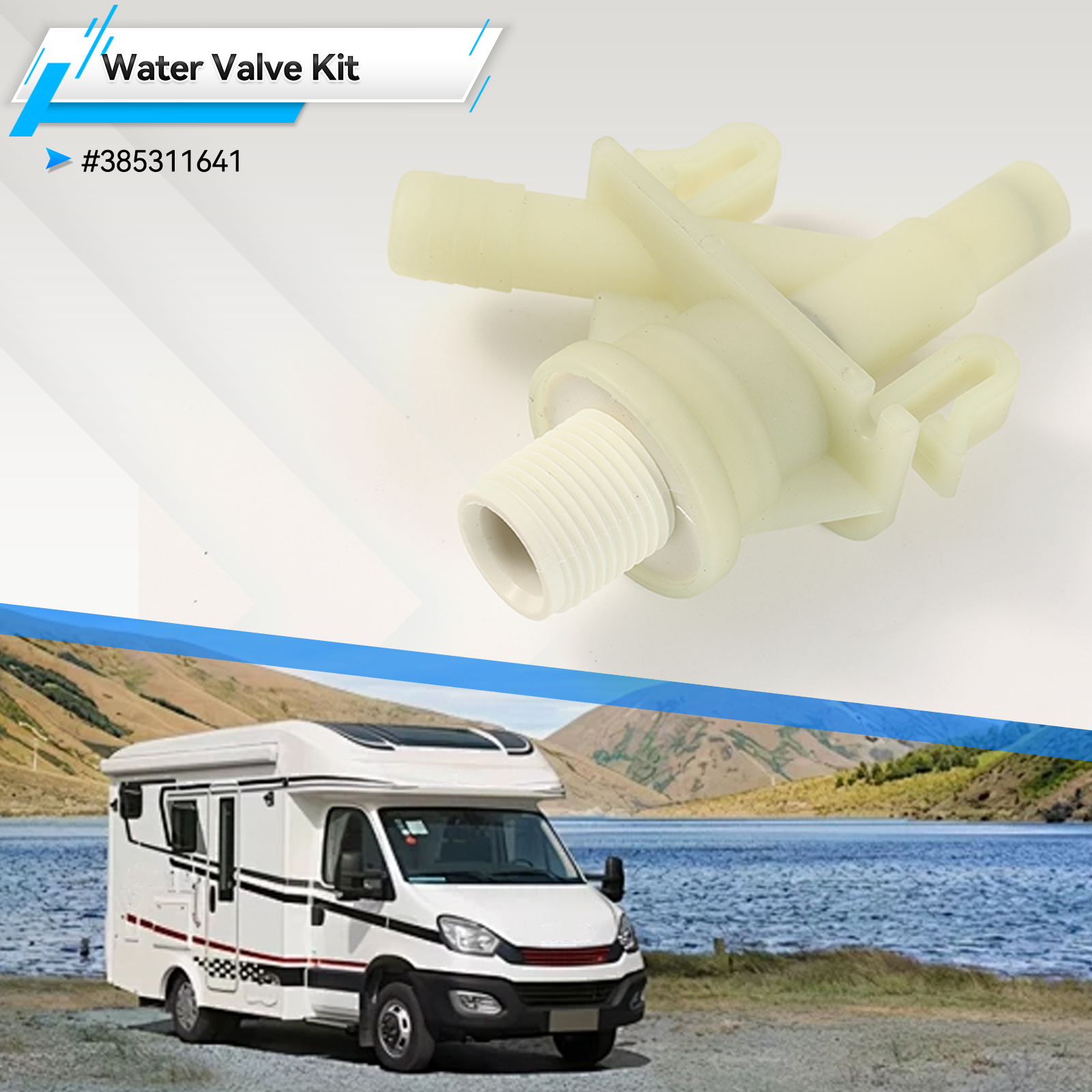 Plastic RV Camper Water Valve  - Toilet Flush Valve บทวิจารณ์และราคา
