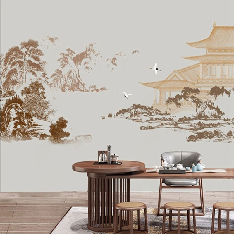 Custom Chinese Abstract Ink La - Home Improvement Background บทวิจารณ์และราคา