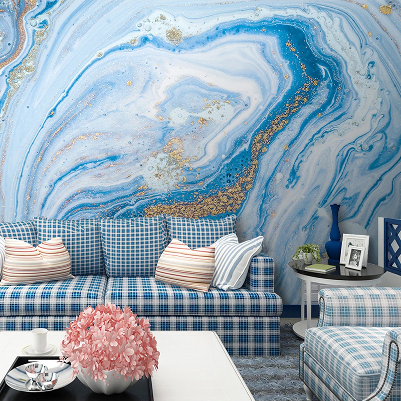 Custom Large Murals Blue Marbl - Home Improvement Background บทวิจารณ์และราคา