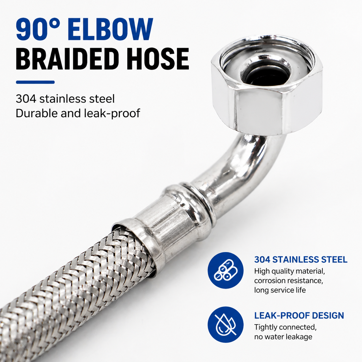 304 Stainless Steel Hose Angle - Toilet Flush Valve บทวิจารณ์และราคา