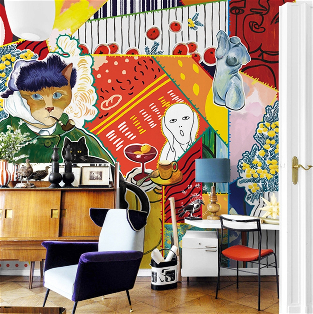 Custom Vintage oil painting Ab - Home Improvement Background บทวิจารณ์และราคา