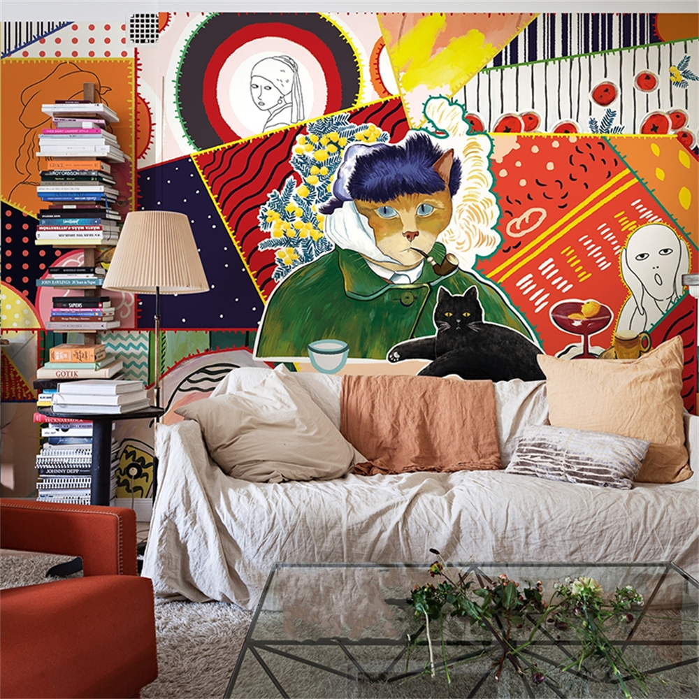 Custom Vintage oil painting Ab - Home Improvement Background บทวิจารณ์และราคา