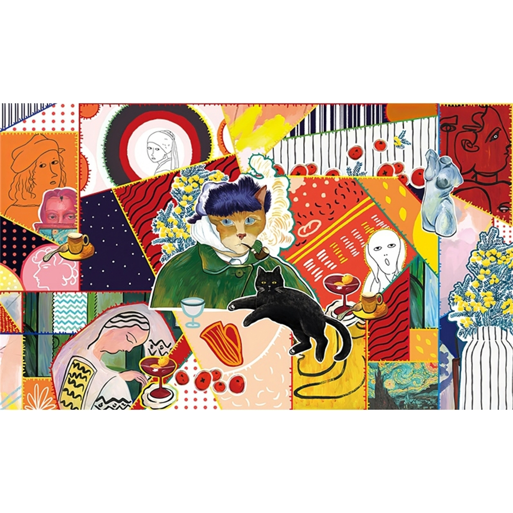 Custom Vintage oil painting Ab - Home Improvement Background บทวิจารณ์และราคา